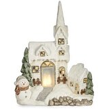  Ukrasna figura Crăciun LED Svjetlo kuća 18 x 54 x 42 cm Bijela Polirezin | shoptok.hr
