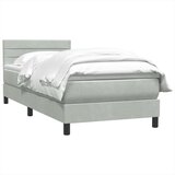 Box spring postelja z vzmetnico svetlo siva 80x220 cm žamet, (21790732) | Shoptok.si