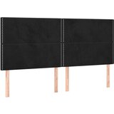  Posteljno vzglavje črno 180x5x118/128 cm žamet, (20951774) | Shoptok.si