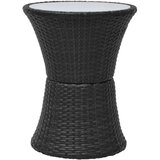  3-dijelni bistro set od poliratana s jastucima crni | Eponuda.com