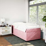 Box spring krevet s madracem ružičasti 90x200 cm baršunasti | shoptok.hr