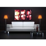  Ručno slikane slike na platnu na platnu POP Art Faces 3-dijelna () Cijene