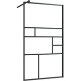 Furnova Pregrada za tuš s prozornim ESG steklom 90x195 cm črna, (21917995) | Shoptok.si