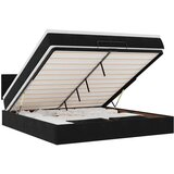 vidaXL Otomanski krevet s madracem i LED crni 180x200cm baršunasti | shoptok.hr