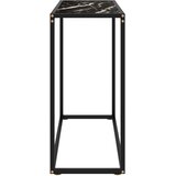  Konzolni stol crni 80 x 35 x 75 cm od kaljenog stakla | Eponuda.com