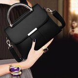 Venisymlis Usnjena Črna Modna Kurirska Torba Ženska Torbica, (22070128) | Shoptok.si