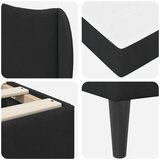  Okvir za krevet s uzglavljem Crna 100 x 200 cm Baršun - Crna 100 x 200 cm | shoptok.hr