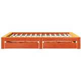 vidaXL Posteljni okvir brez vzmetnice vošč. rjav 150x200 cm borovina, (21368858) | Shoptok.si