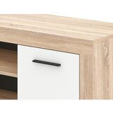 Modern Living nizka omarica luna, bela, hrast | Shoptok.si