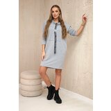 Kesi Dress with tie gray | Shoptok.si