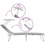  Ležaljka 2 pcs Siva 58 x 188 x 77cm Poliester | shoptok.hr
