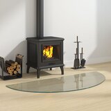 vidaXL Staklena ploča za kamin polukružna 1200 x 500 mm cijene