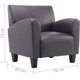  Fotelj sivo umetno usnje, (20929359) | Shoptok.si