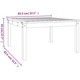  Vrtni stol sivi 82,5 x 82,5 x 45 cm od masivne borovine | Eponuda.ba