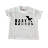 Majica za dečake sa štampom Baby saurus, Bela