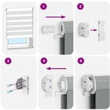 vidaXL Zebra senčilo temno sivo 75x230 cm tkanina širina 70,9 cm | Shoptok.si