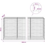  Gabion s žicom debljine 5 mm i mrežom 10x10 cm 1000x100x150 cm Slike
