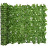 vidaXL Balkonsko platno z zelenim listjem 400x100 cm Cene