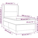Box spring postelja z vzmetnico črna 80x200 cm blago, (20791895) | Shoptok.si