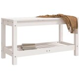  Klupa bijela 82 5 x 35 x 45 cm od masivne borovine | shoptok.hr