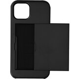AVIZAR Ovitek za iPhone 13 Pro iz dveh materialov, odporen na udarce z drsnim držalom za kartice - crn, (20632413) Cene