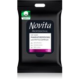 NOVITA Professional vlažni robčki za odstranjevanje ličil za občutljivo kožo 15 kos | Shoptok.si
