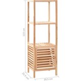 vidaXL Kupaonski ormarić od masivne orahovine 39,5 x 35,5 x 123 cm | shoptok.hr