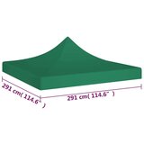 vidaXL Streha za vrtni šotor 3x3 m zelena 270 g/m², (20580653) | Shoptok.si