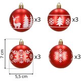  Ca1540 set božićnih kuglica 6 cm 12 kom. | shoptok.hr