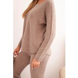 Kesi Włoski Women's sweater set with wide legs and long sleeves fango | Shoptok.si