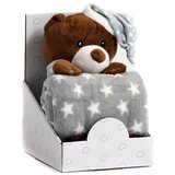 Bbo set plišana igračka + ćebence Bear Grey | ePonuda.com