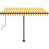  Prostostoječa avtomatska tenda 300x250 cm rumena/bela, (20728630) | Shoptok.si