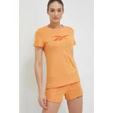 Reebok Pamučna majica boja: narančasta