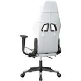  Masažna igraća stolica s osloncem bijelo-crna od umjetne kože | shoptok.hr