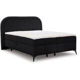 Ropez Crni boxspring krevet s prostorom za odlaganje 140x200 cm Ornes – Cijene