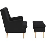 Fotelja s footstoolom 2 kom. Crna Bouclé 79 x 79 x 87,5 cm | shoptok.hr
