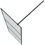 Pregrada za tuš črna 80x195 cm motno ESG steklo, (20683783) | Shoptok.si
