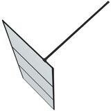 Pregrada za tuš crna 80 x 195 cm s mutnim staklom ESG | shoptok.hr