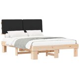  Krevetni okvir s tapiciranim uzglavljem Crna 150 x 200 cm | shoptok.hr