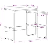  Stol s pohranom Crni hrast 100 x 50 x 75 cm | shoptok.hr