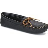 Minnetonka Mokasini DOUBLE DEERSKIN SOFTSOLE Črna | Shoptok.si