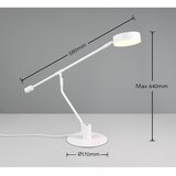  Mat bela LED namizna svetilka z upogljivo konstrukcijo (višina 64 cm) Manduro – | Shoptok.si