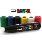 Marker Uni flomaster; konica 8 mm prirezana; črn, (22005680) | Shoptok.si