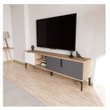 Hanah home tv polica tarz white anthracite oak
