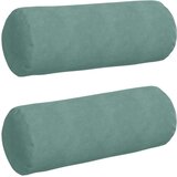 vidaXL valjkasti jastučići 2 pcs morska zelena Ø 25 x 70 cm | shoptok.hr