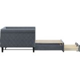  Dnevni krevet s pomoćnim ležajem i ladicama bez madraca tamno siva 90x190 cm | shoptok.hr