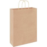  Papirnate vrečke 250 kosov z ročaji rjave barve 32x12x42 cm, (5000160857) | Shoptok.si