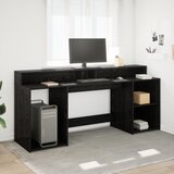 vidaXL Miza Črn hrast 200x55x91 cm Inženirski les | Shoptok.si