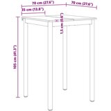  Barska miza Bela 70 x 70 x 105 cm Masivno borovo les, (5000268751) | Shoptok.si