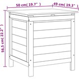  Vrtna kutija za pohranu smeđa 50x49x56,5 cm masivna jelovina | Eponuda.com